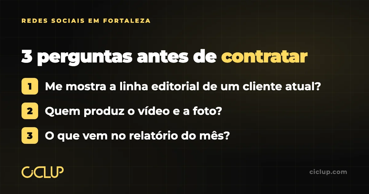 Três perguntas para fazer antes de contratar uma agência de redes sociais em Fortaleza