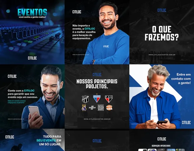 Citiloc, redes sociais e landing page, projeto da Ciclup